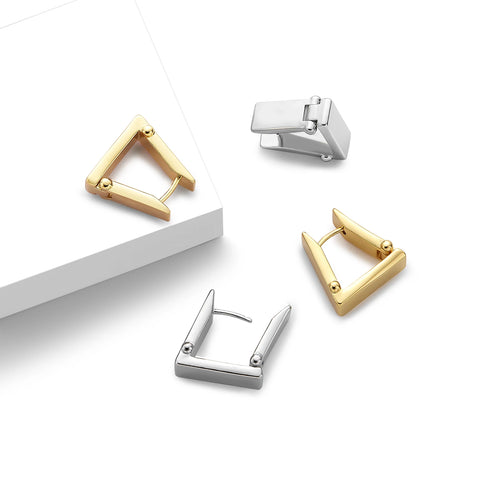 xTool Stainless Steel Trapezoid Earrings (4 Pairs)