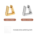 xTool Stainless Steel Trapezoid Earrings (4 Pairs), view 3
