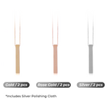 xTool Stainless Steel Vertical Bar Necklace (6pcs), view 3
