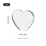xTool Thin Beveled Faceted Heart-Shaped K5 Crystal (3pcs), view 3
