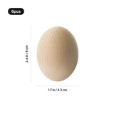 xTool Unfinished Wooden Eggs (6pcs), view 3
