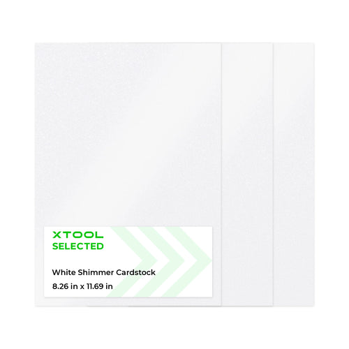 xTool White Shimmer Cardstock (25pcs)