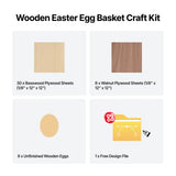 xTool Wooden Easter Egg Basket Craft Kit (FREE Easter's Design Files), view 4