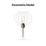 xTool Wooden Petal DIY Table Lamp Kit, view 3