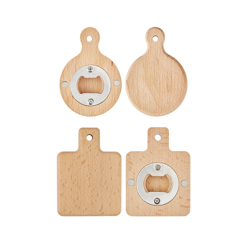 xTool Wooden Round and Square Magnet Bottle Opener (2pcs)