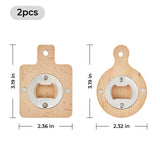 xTool Wooden Round and Square Magnet Bottle Opener (2pcs), view 3