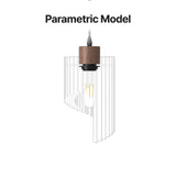 xTool Wooden Spiral DIY Pendant Lamp Kit, view 3