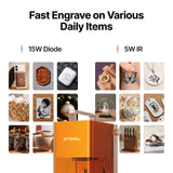 xTool F2 5W IR & 15W Diode Portable Dual Laser Engraver, view 5