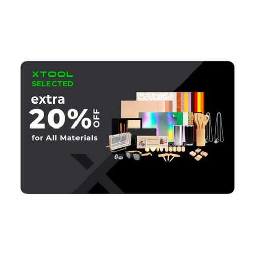 xTool Selected 20% Material Discount card