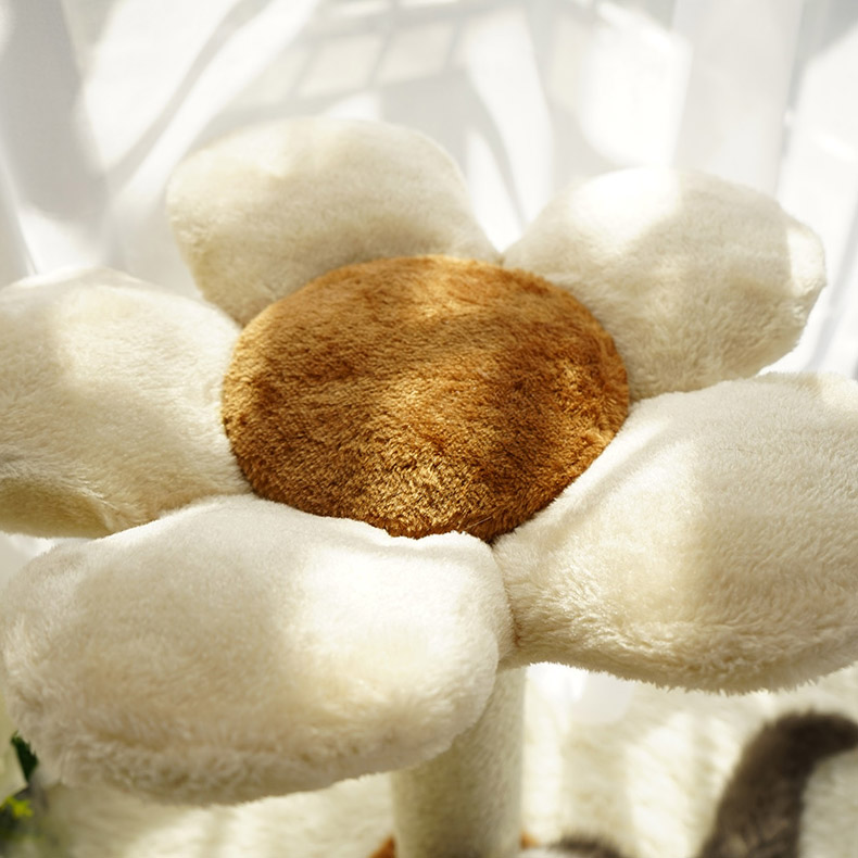 ZezeLife Cream Color Flower Cat Tree, view 4