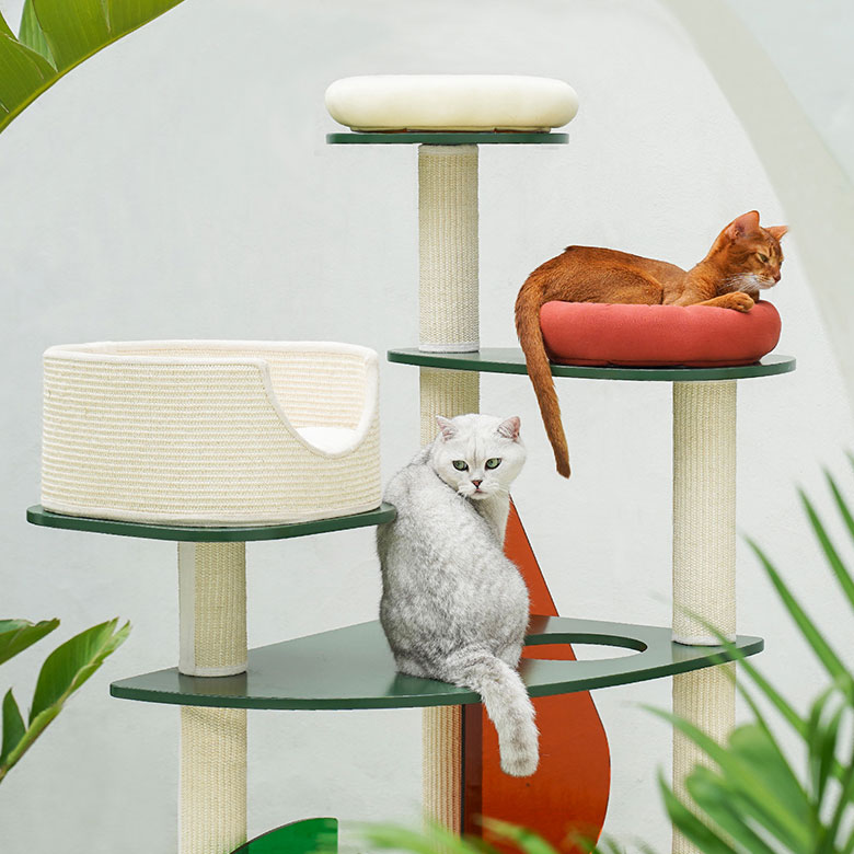 ZezeLife Macarons Color Acrylic Sheet Cat Tree, view 5