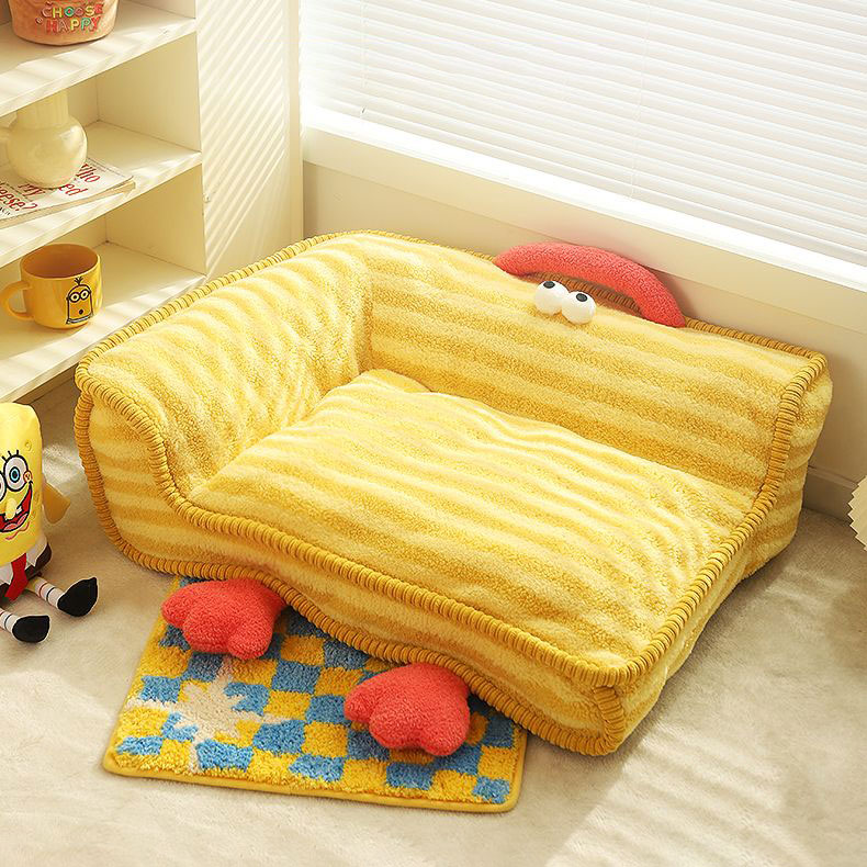ZezeLife Adorable Big-eyed Yellow Cat Sofa, view 5