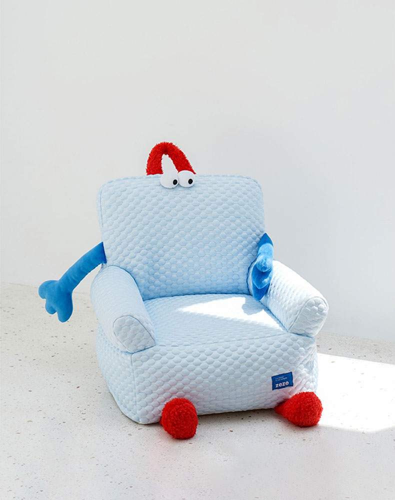 ZezeLife Big-Eyed Blue Hug Cat Couch, view 5