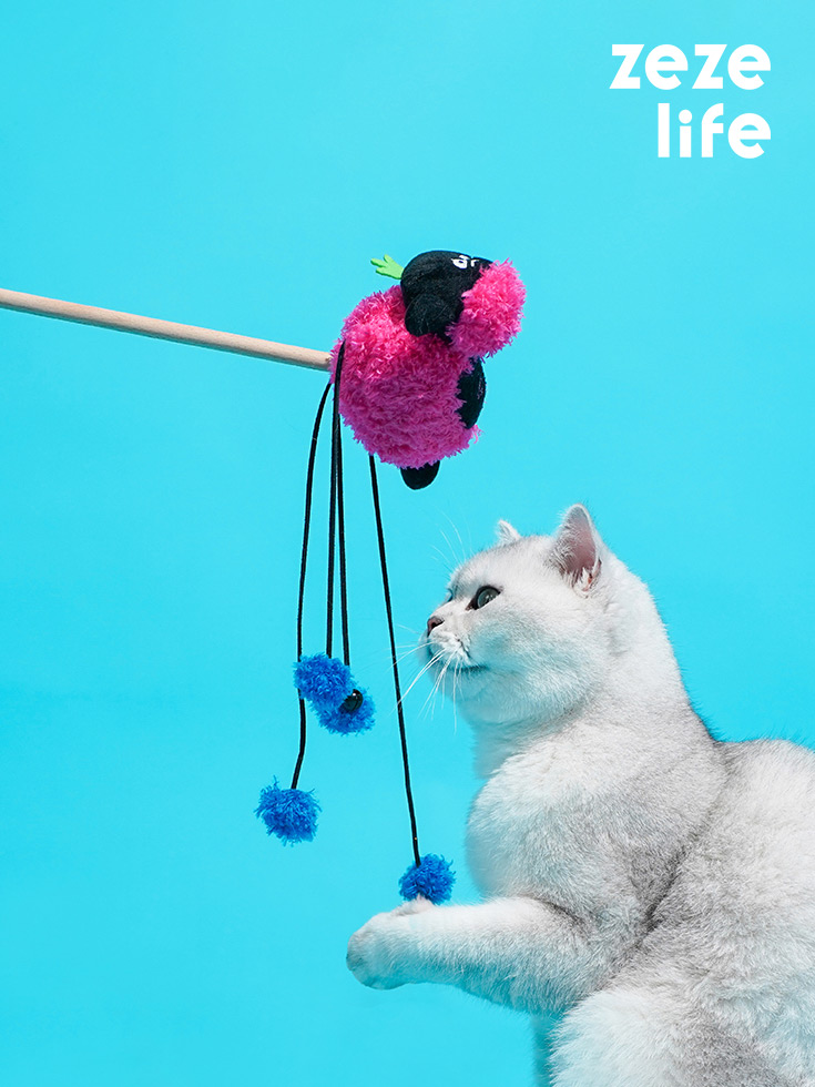 ZezeLife Black Face Sheep Cat Wand Toy, view 2