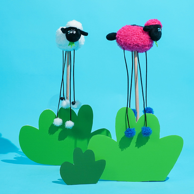 ZezeLife Black Face Sheep Cat Wand Toy, view 3