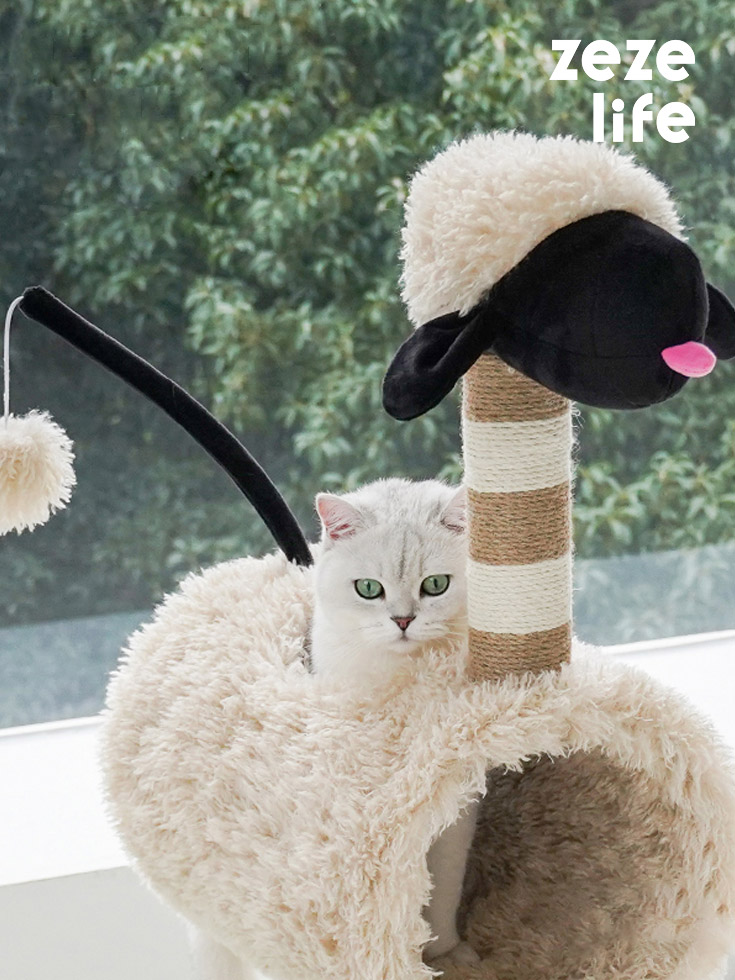 ZezeLife Black Face Sheep Cat Tree, view 2