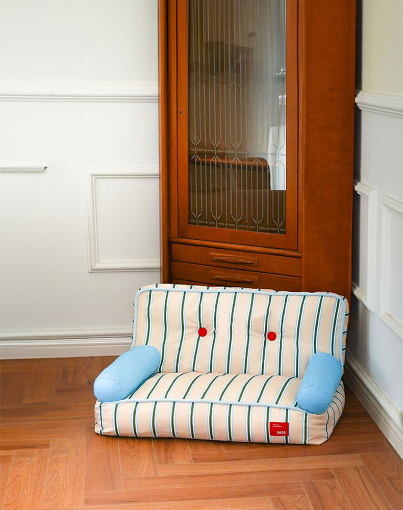 ZezeLife Blue and White Striped Cat Couch, view 5