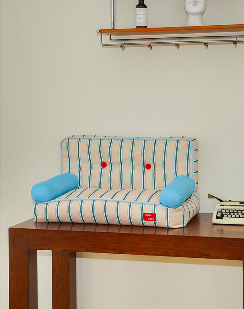 ZezeLife Blue and White Striped Cat Couch, view 6