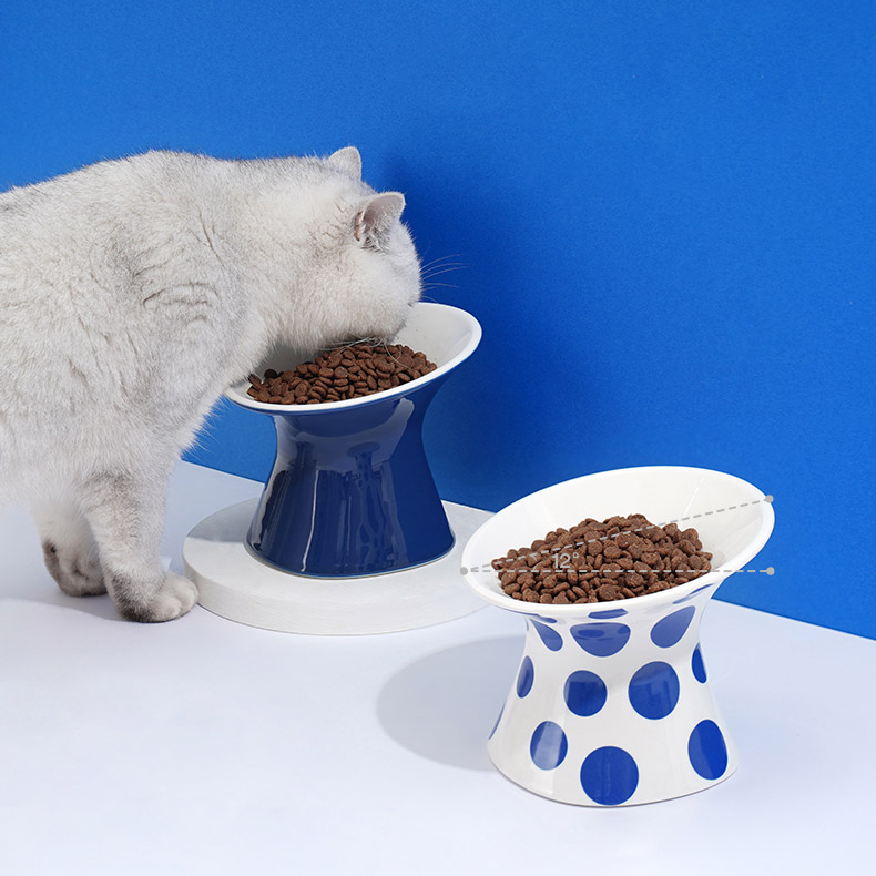 ZezeLife Blue Series Elevated Cat Bowl, view 2