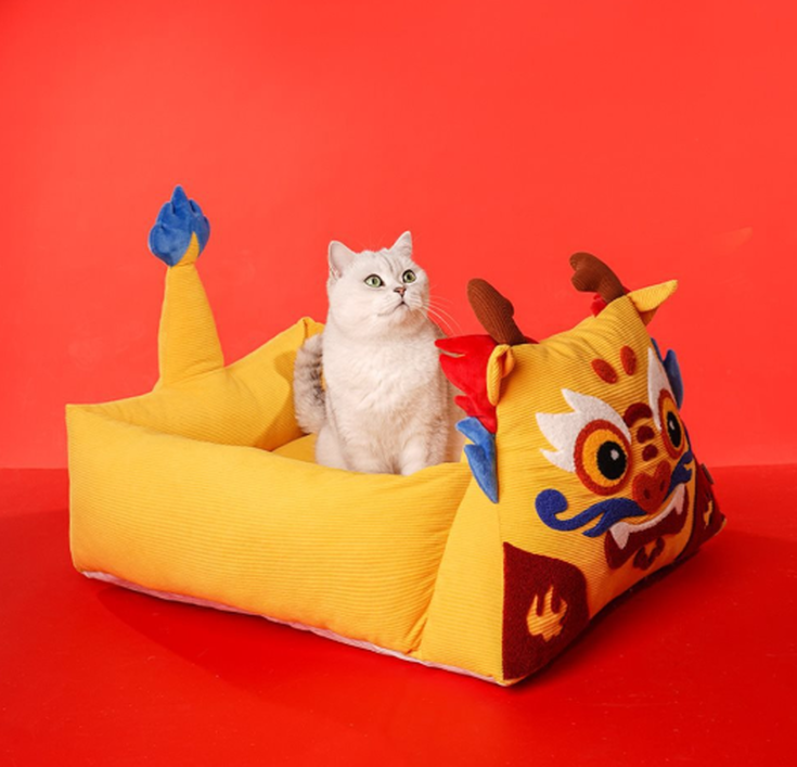 ZezeLife Blue Tiger Cat Bed, view 5