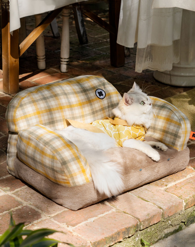 ZezeLife British Plaid Cat Sofa, view 4