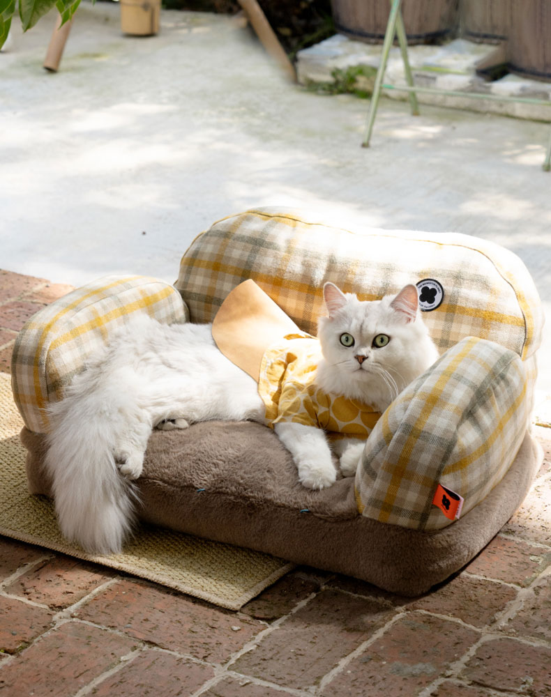 ZezeLife British Plaid Cat Sofa, view 5