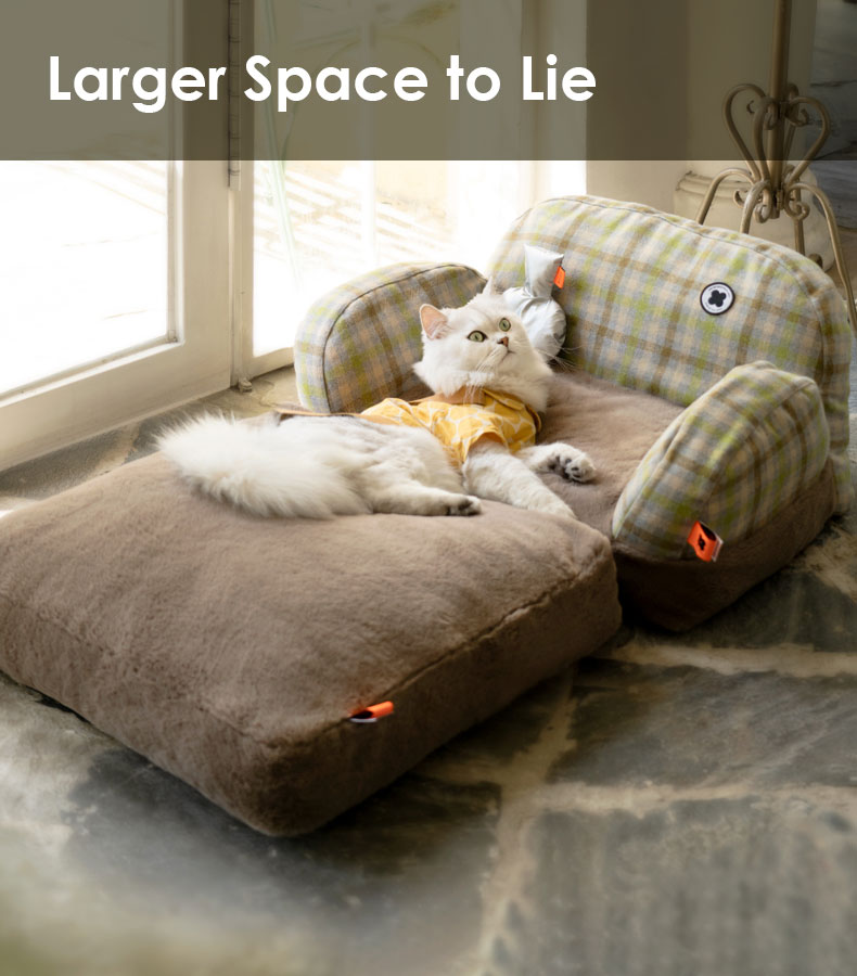 ZezeLife British Plaid Cat Sofa, view 6