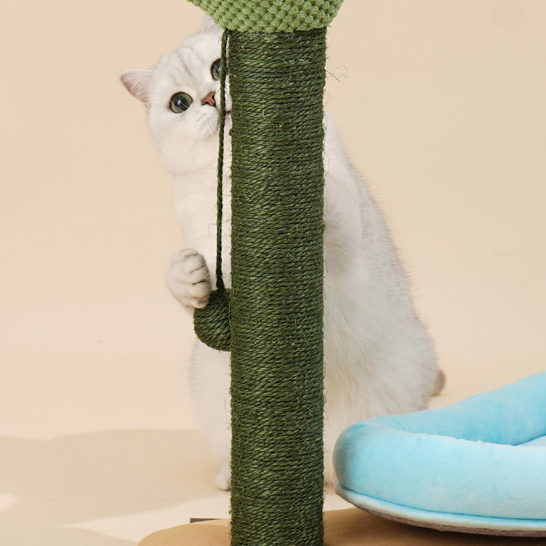 ZezeLife Cactus Scratching Post with Bed, view 5
