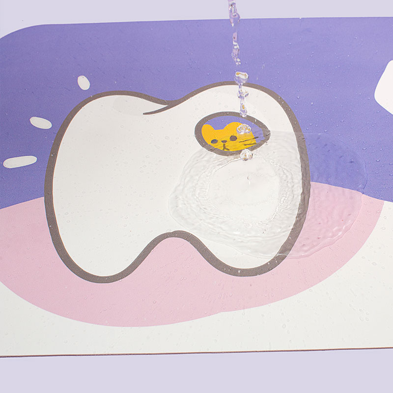 ZezeLife Cartoon Teeth Cat Food Mat, view 4