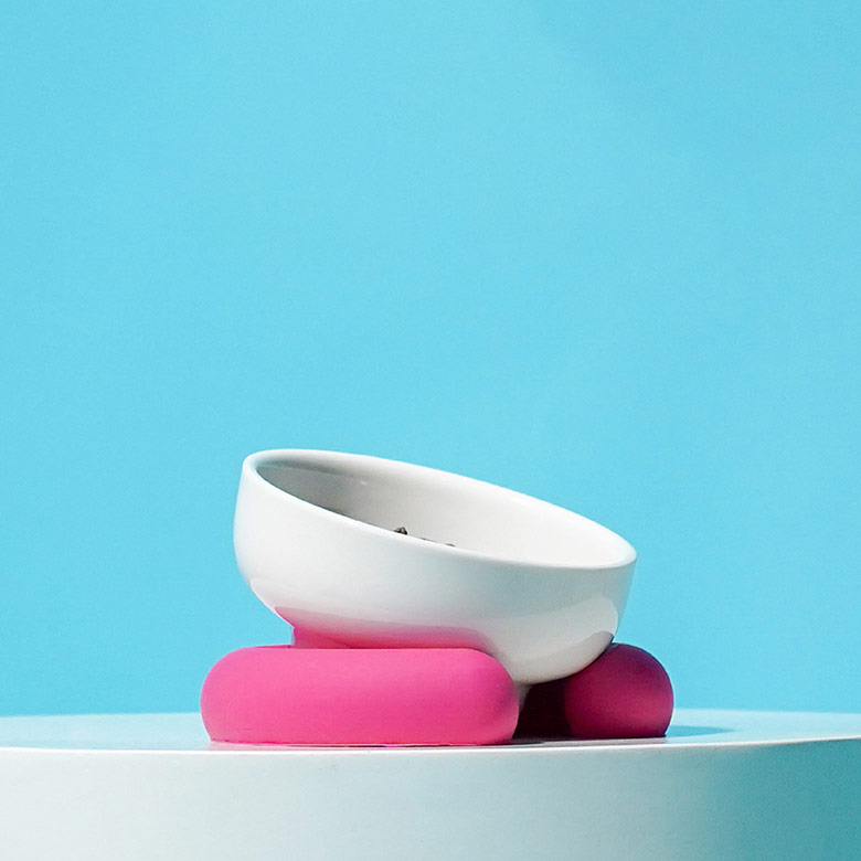 ZezeLife Ceramic Silicone Cat Bowl, view 4