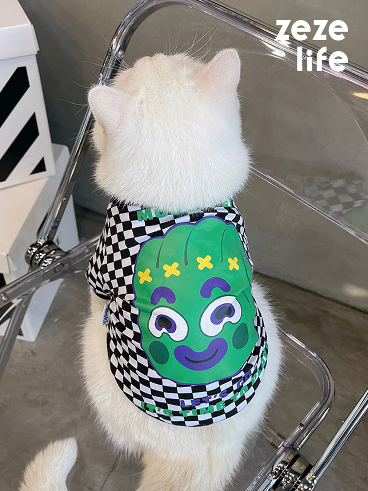ZezeLife Checkerboard Cat Clothes