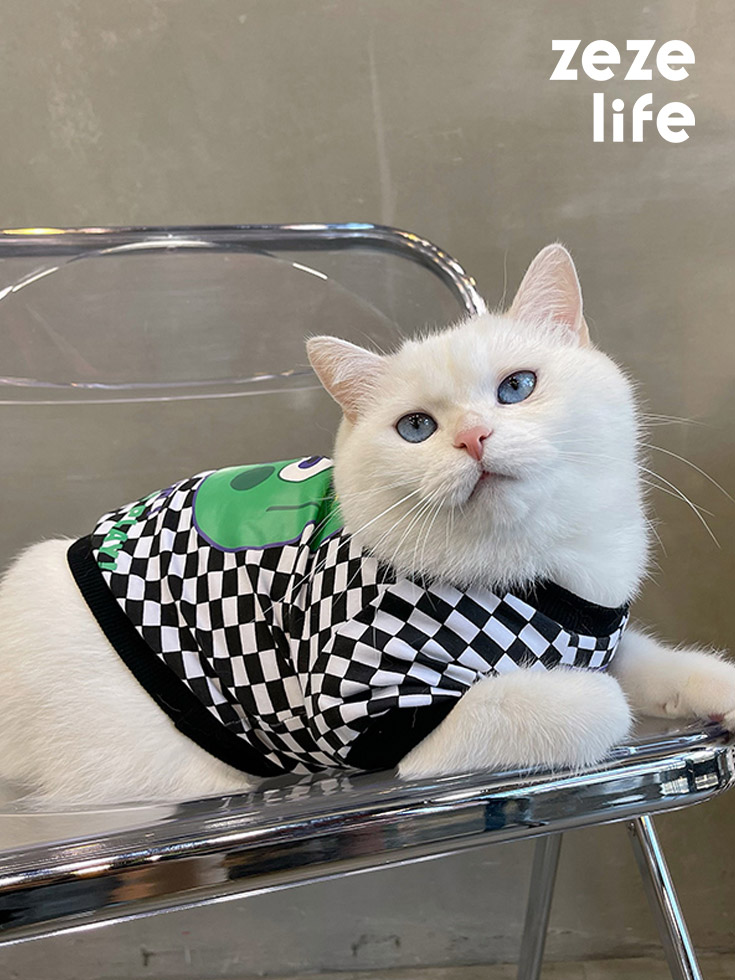 ZezeLife Checkerboard Cat Clothes, view 2