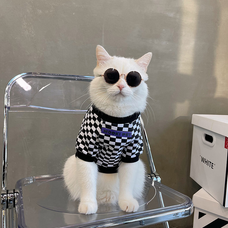 ZezeLife Checkerboard Cat Clothes, view 3