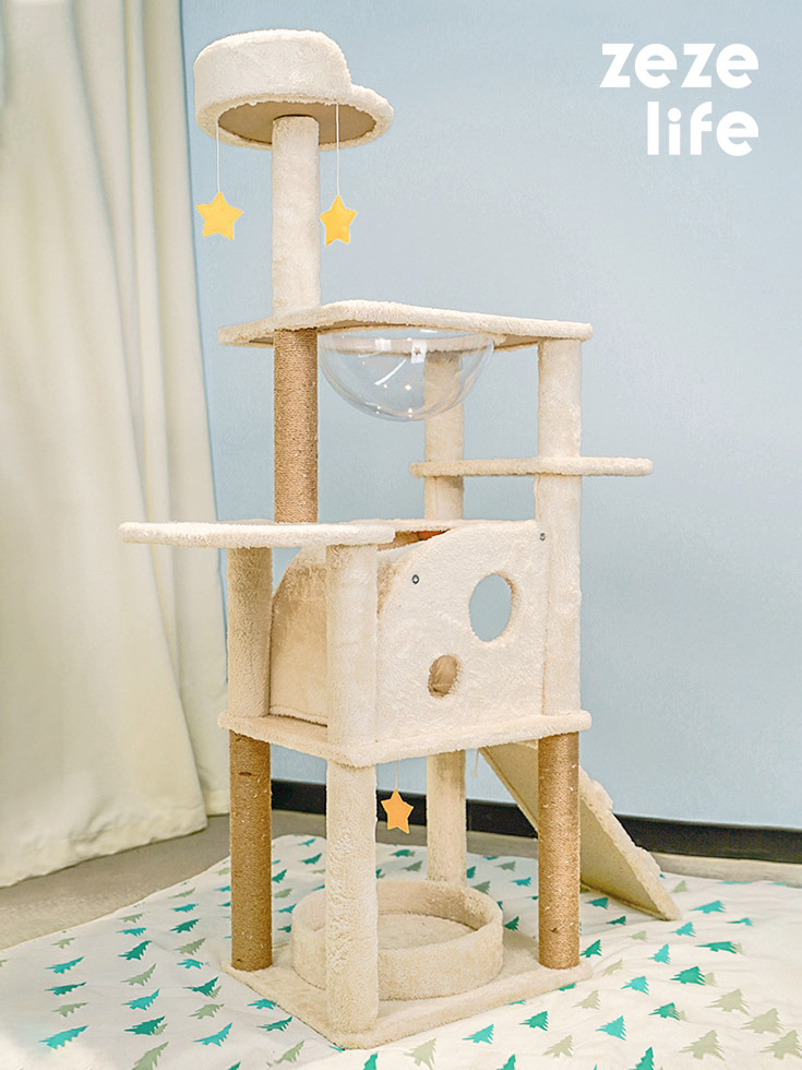ZezeLife Cheese Hole Cat Tree, view 2