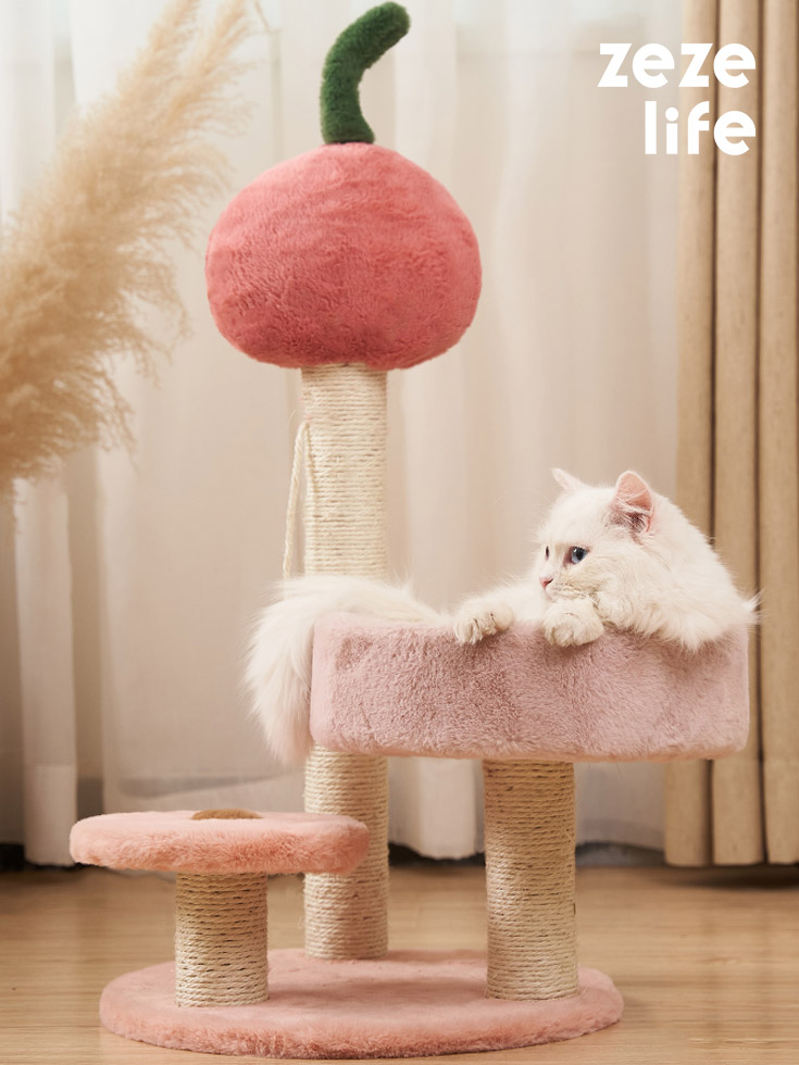 ZezeLife Cherry Small Cat Tree