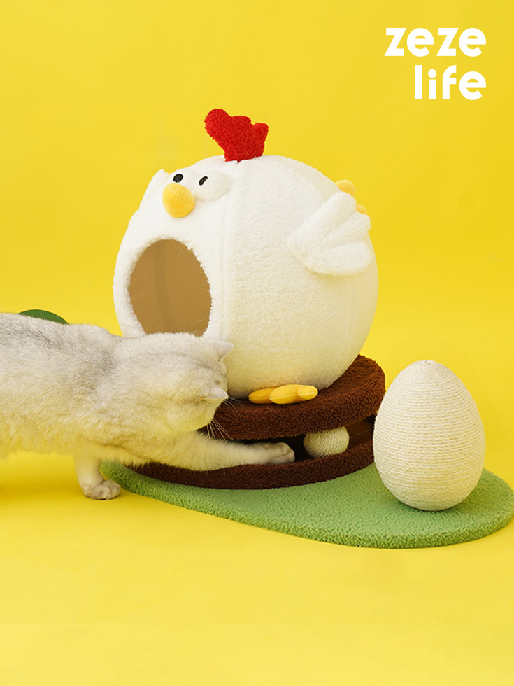 ZezeLife Chick Cluck Paradise Cat Condo, view 2