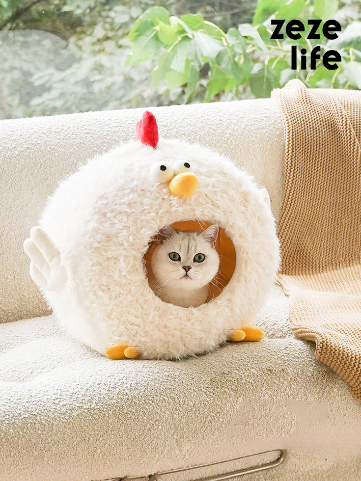 ZezeLife Chick Cluck Cave Cat Bed