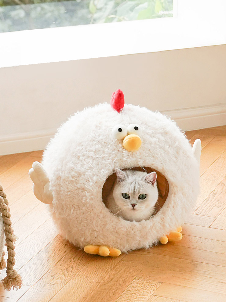 ZezeLife Chick Cluck Cave Cat Bed, view 3