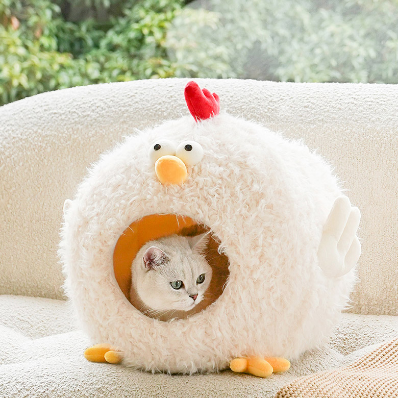 ZezeLife Chick Cluck Cave Cat Bed, view 6