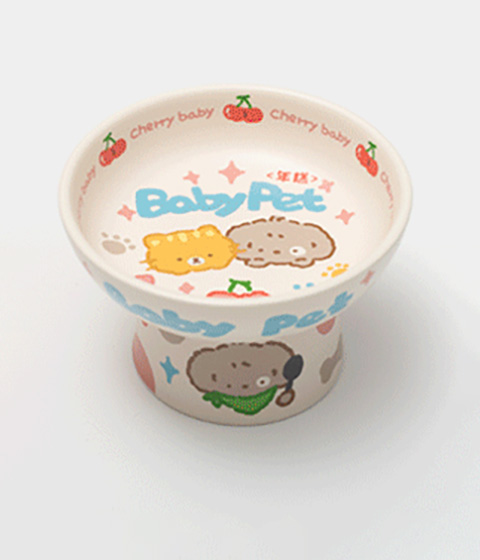 ZezeLife Childlike Ceramic Cat Bowl, view 6