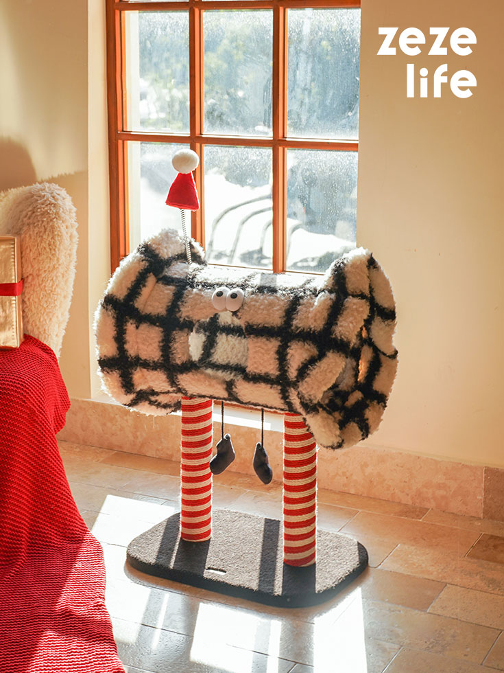 ZezeLife Christmas Candy Cat Tree