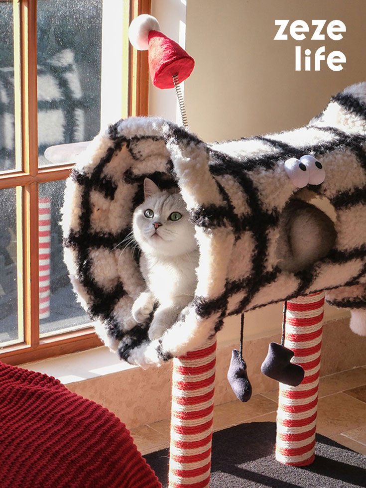 ZezeLife Christmas Candy Cat Tree, view 2