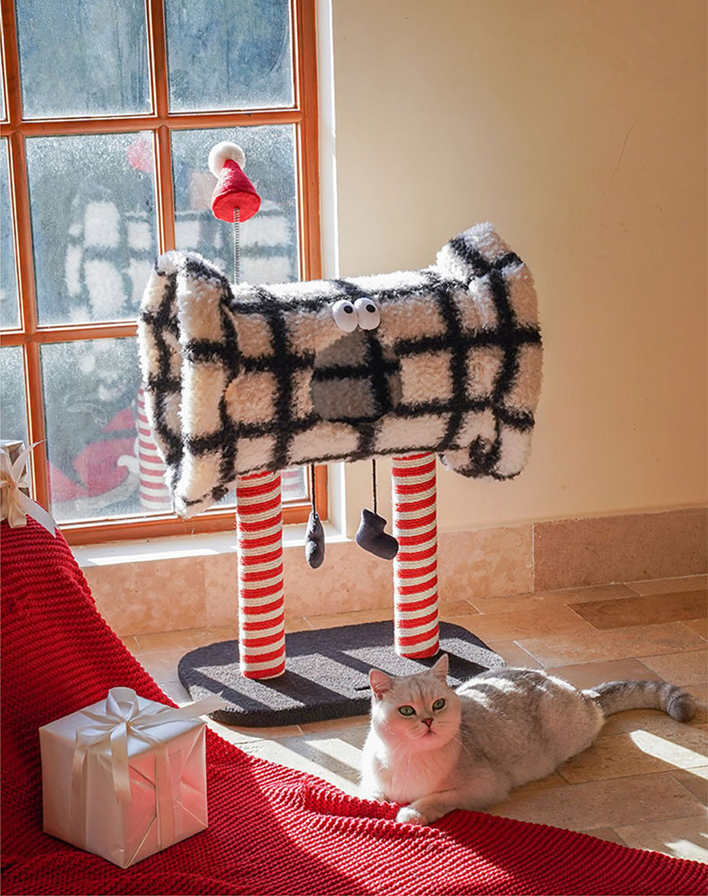 ZezeLife Christmas Candy Cat Tree, view 4