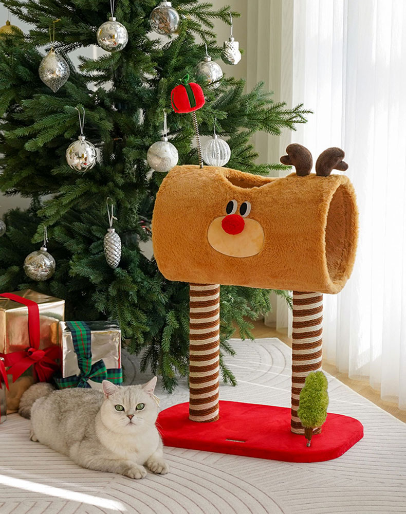 ZezeLife Christmas Deer Cat Tree, view 6