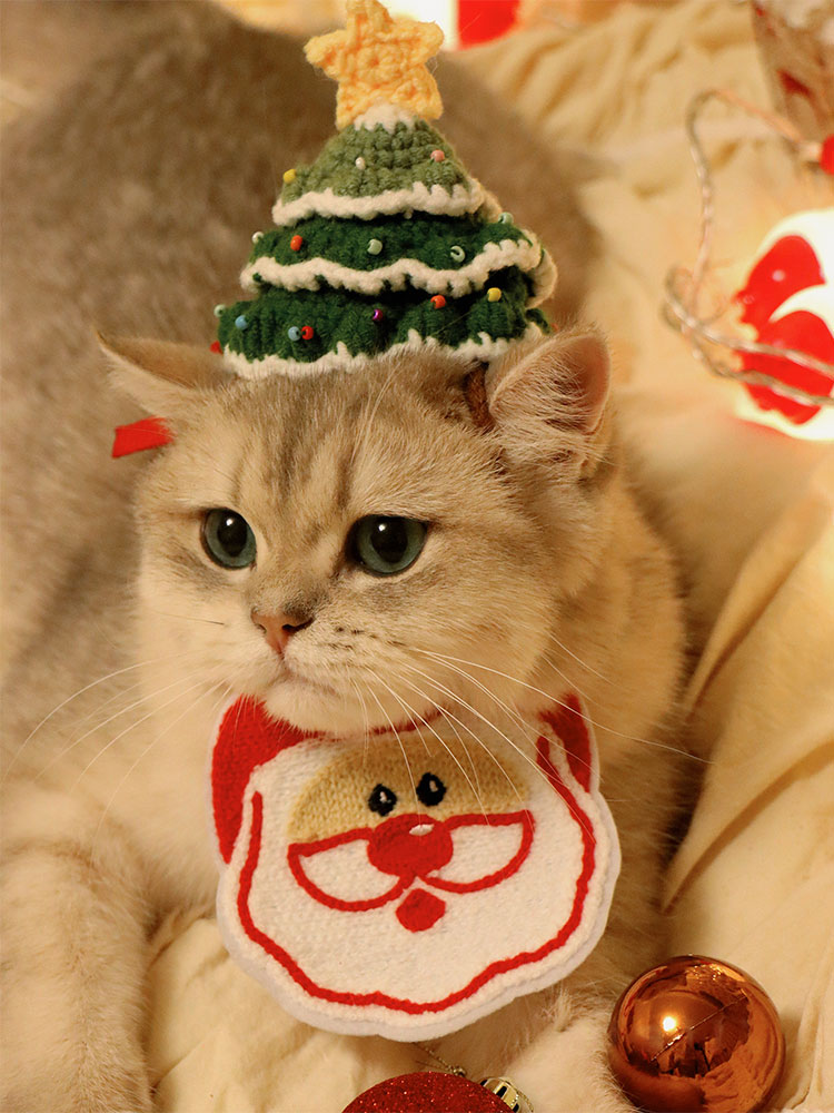 ZezeLife Christmas Hat Cat Clothes, view 3