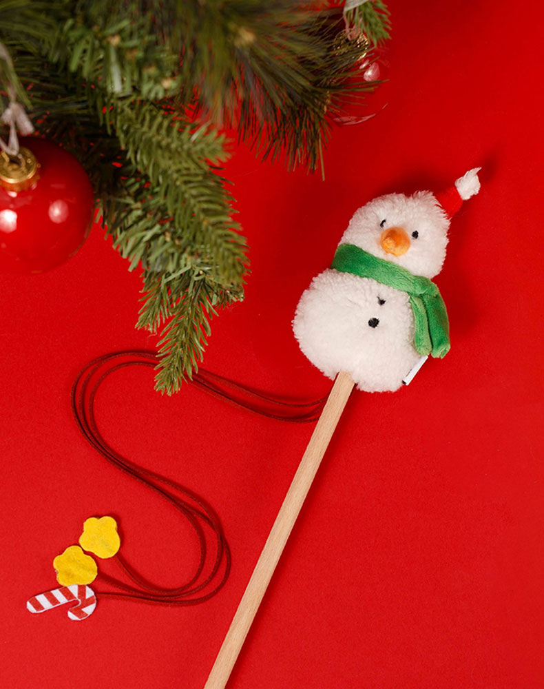 ZezeLife Christmas Snowman Catnip Cat Wand Toy, view 4