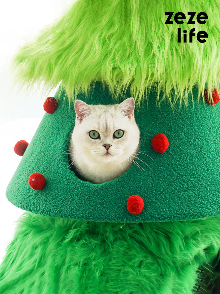 ZezeLife Christmas Tree Cat Tower, view 2