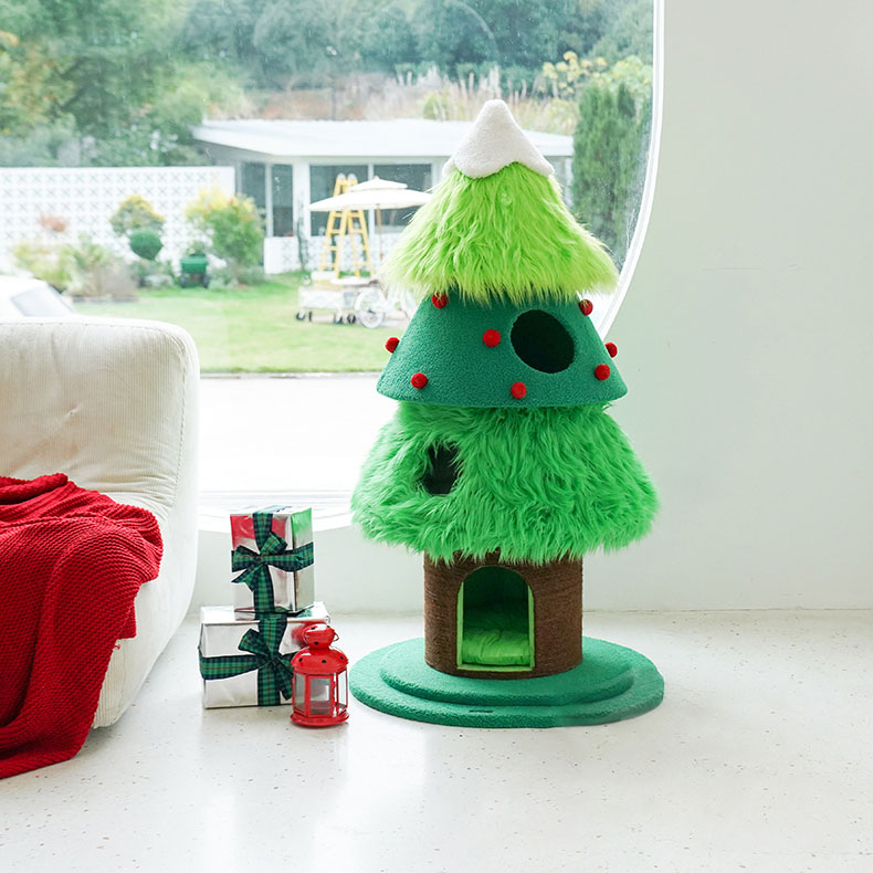 ZezeLife Christmas Tree Cat Tower, view 3