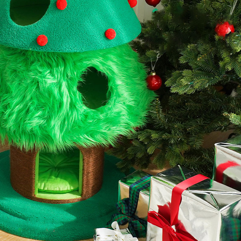 ZezeLife Christmas Tree Cat Tower, view 4