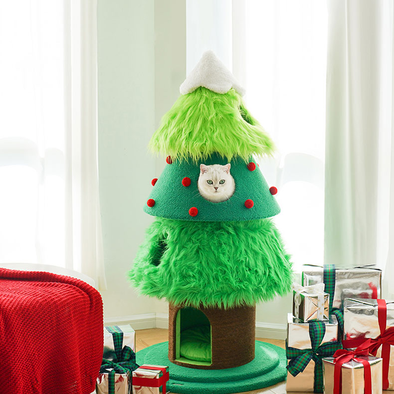 ZezeLife Christmas Tree Cat Tower, view 5